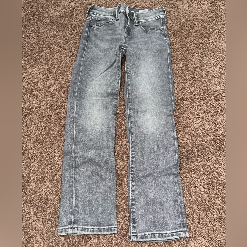 Old Navy Gray Straight-Leg Jeans